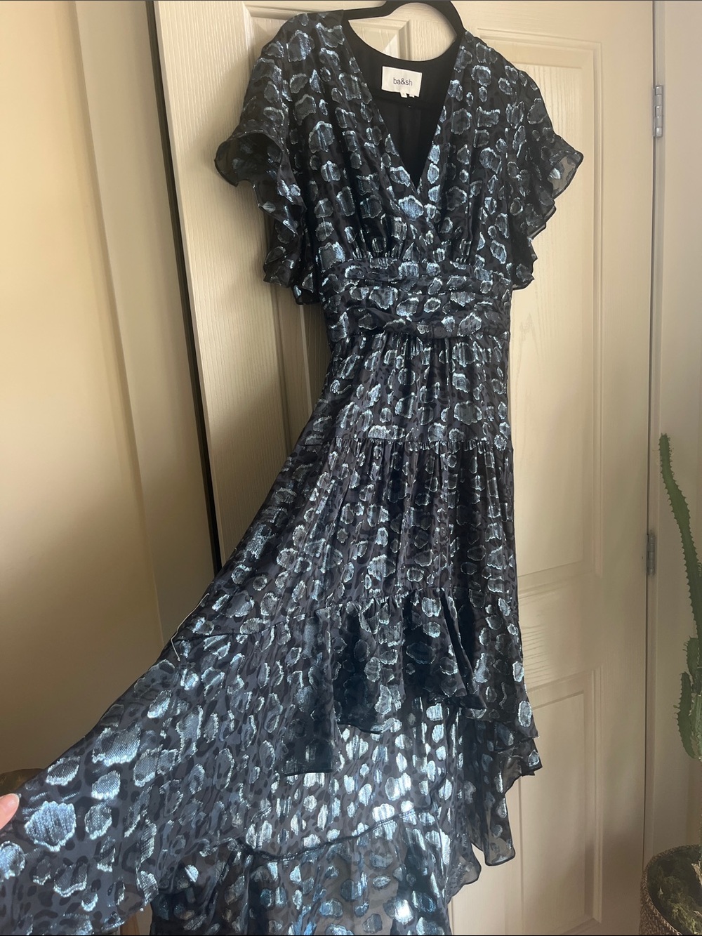 NWT BA&SH Grace Metallic Jacquard Dress Size Small - Picture 11 of 16